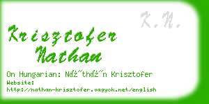 krisztofer nathan business card